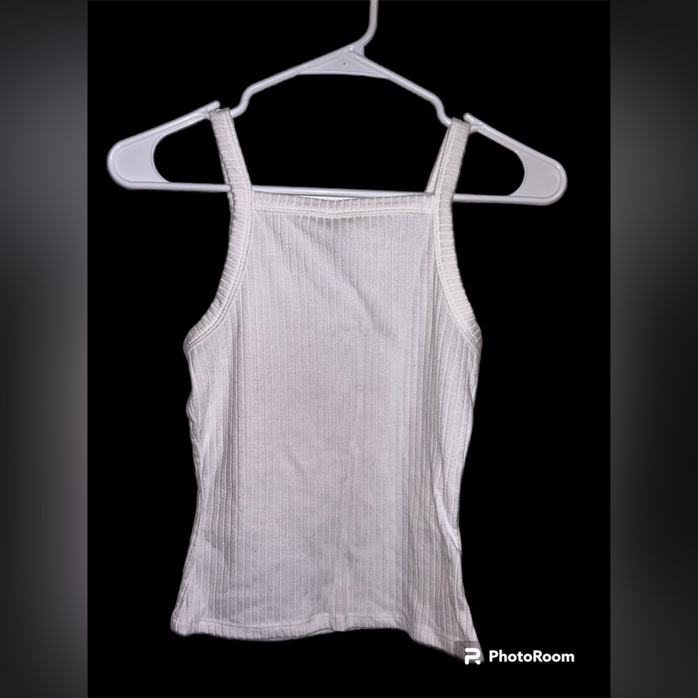 white tank top